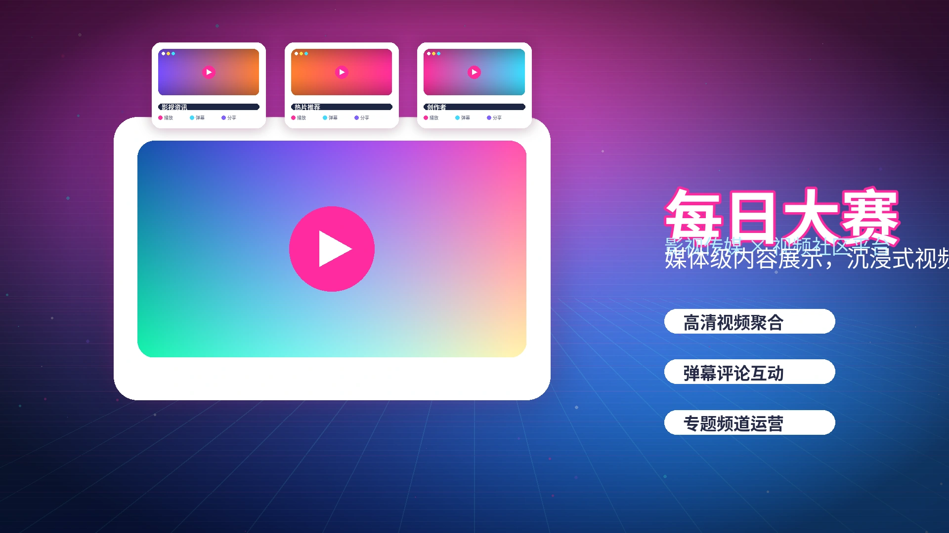 每日大赛品牌中心与视频社区愿景